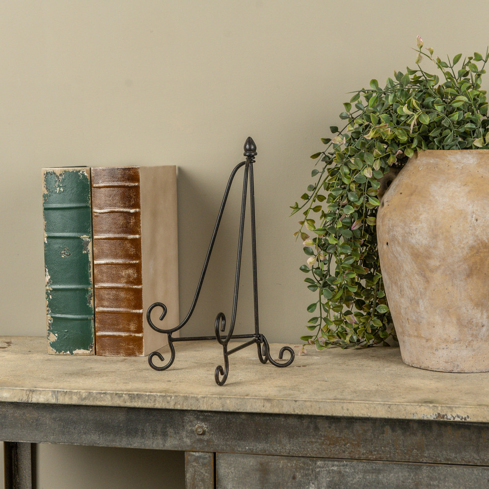 13.75" BLACK SCROLL EASEL