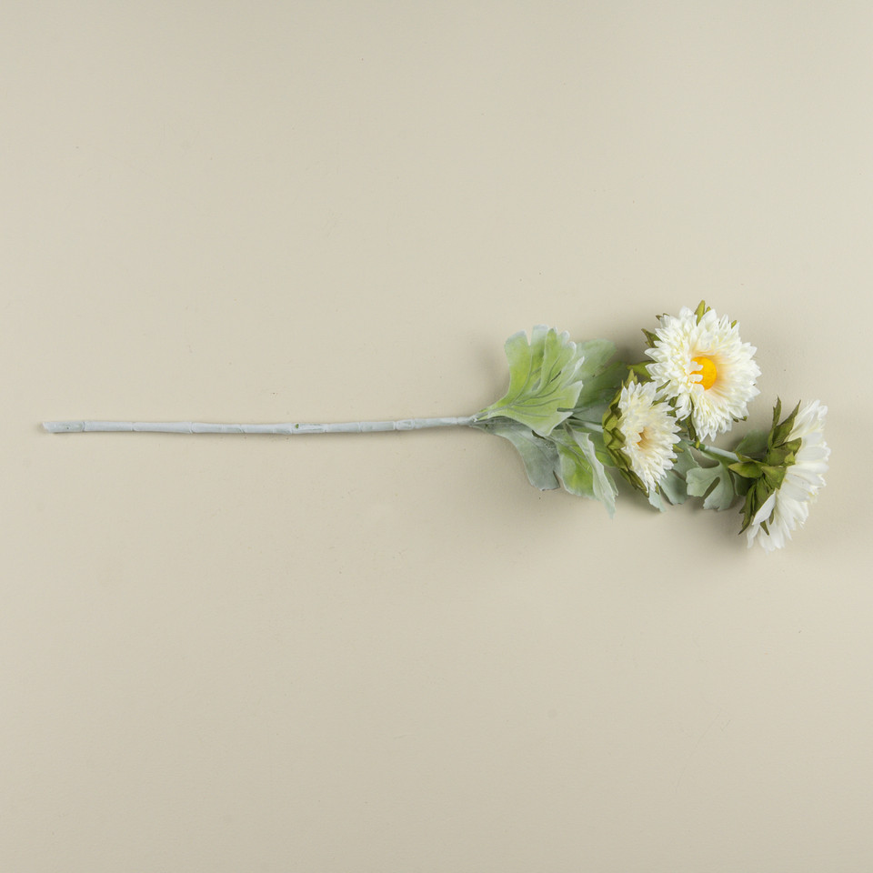 25.5" CREAM GARDEN MUM STEM