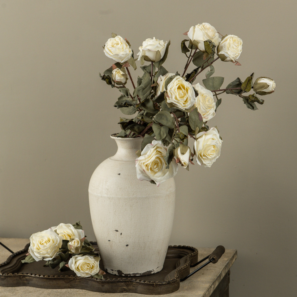 27.25" CREAM DRIED ROSE SPRAY