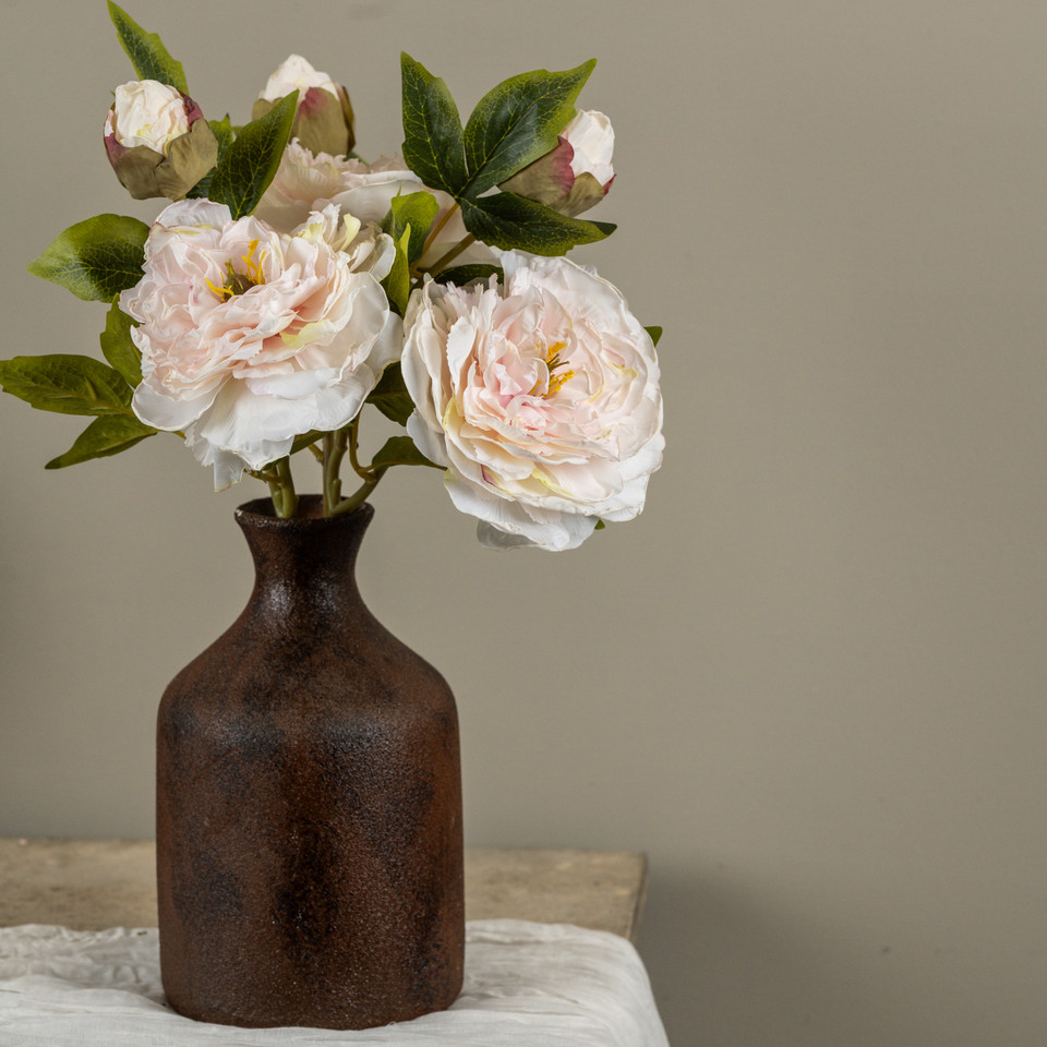 20.5" SOFT PINK PEONY SPRAY