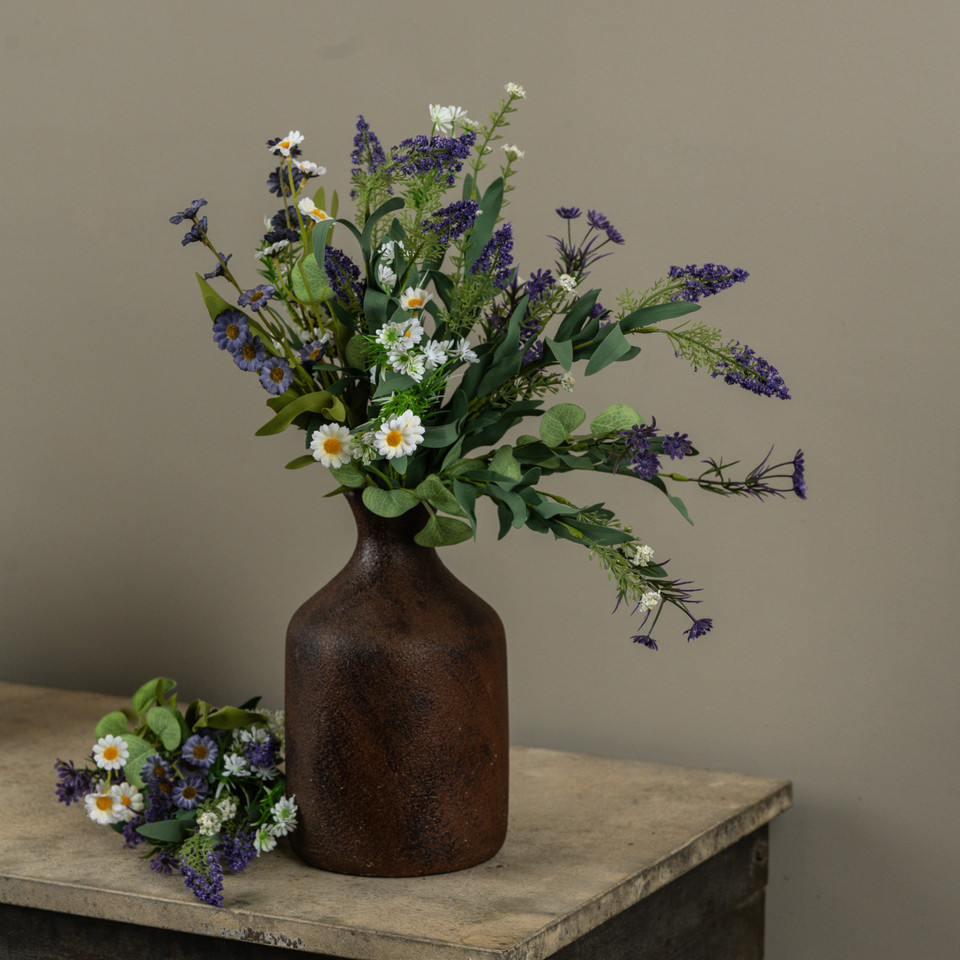 21" PURPLE & WHITE MIXED SPRING SPRAY
