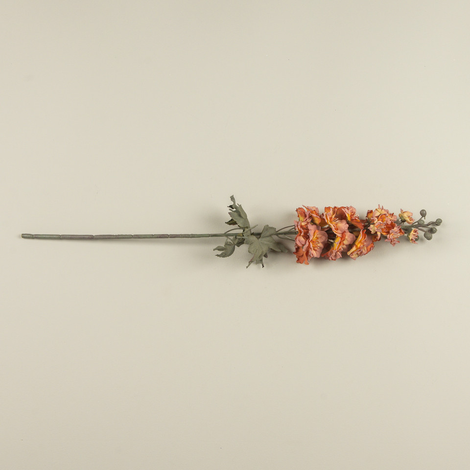 31.5" ORANGE & PINK DRIED LARKSPUR STEM