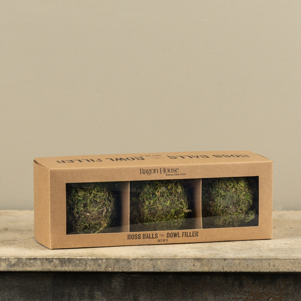 SET/3 MOSS BALLS BOWL FILLER