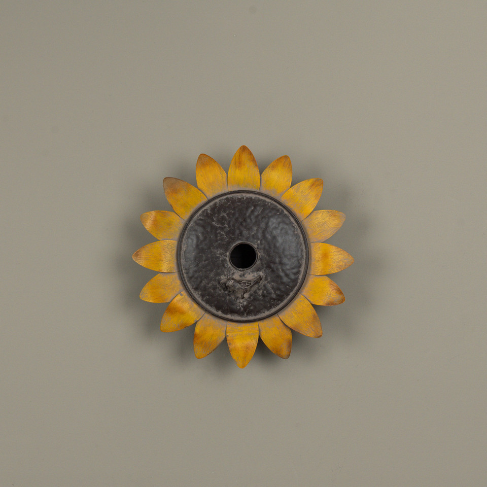 SUNFLOWER WALL BIRDHOUSE W/ BIRD