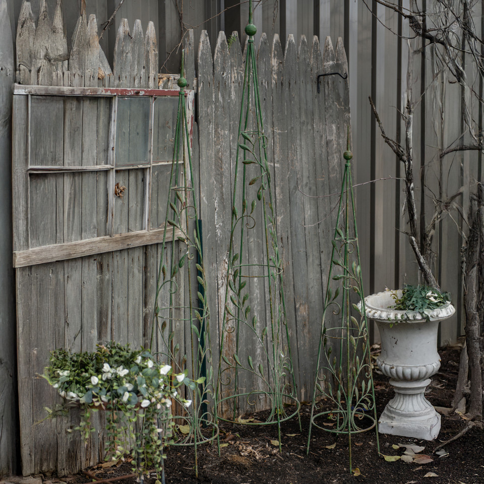 SET/ 3 GREEN LEAF TRELLISES*
