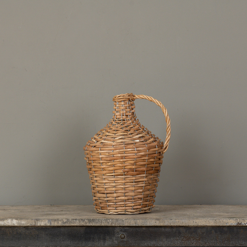 13.75" WOVEN JUG W/ HANDLE