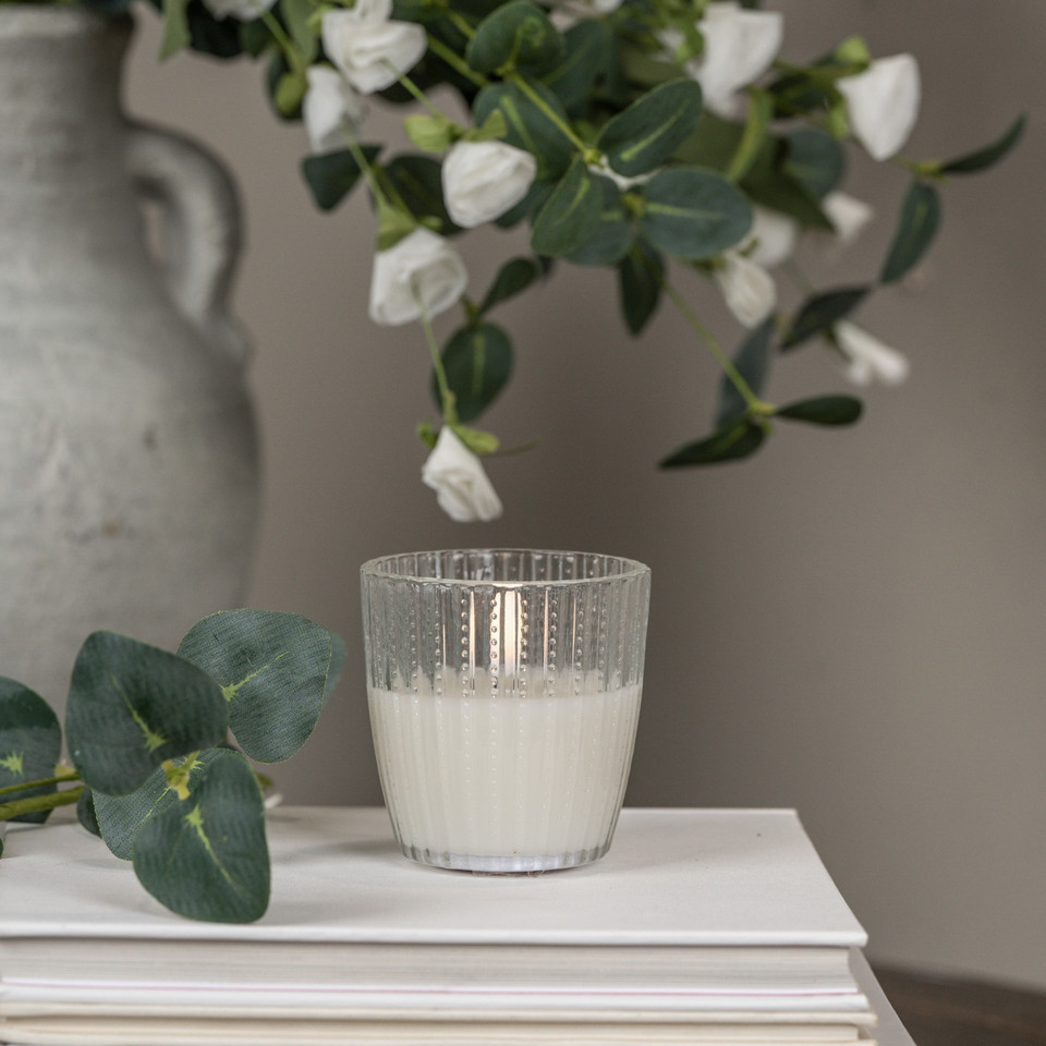 3" BEADED GLASS 3D FLAME CANDLE