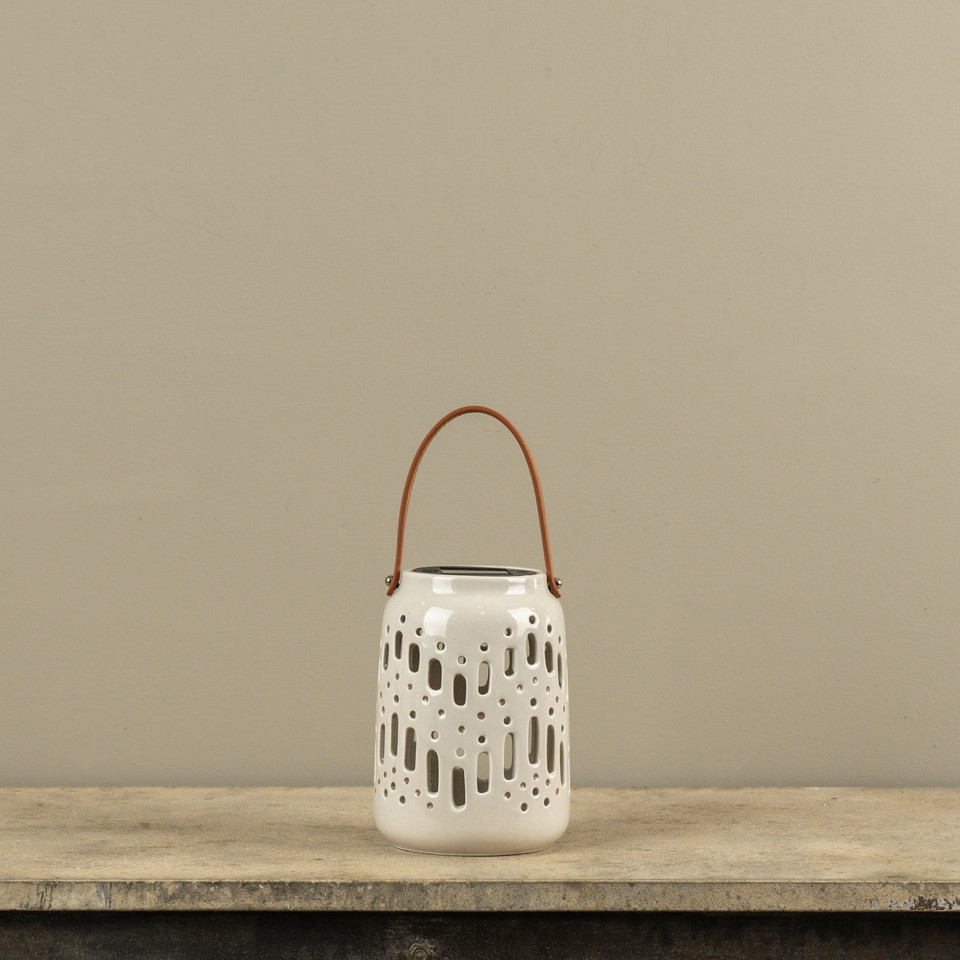 7.5" SOLAR CERAMIC LANTERN