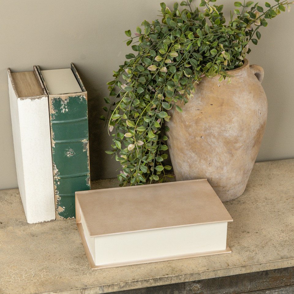 TAN VINTAGE BOOK BOX