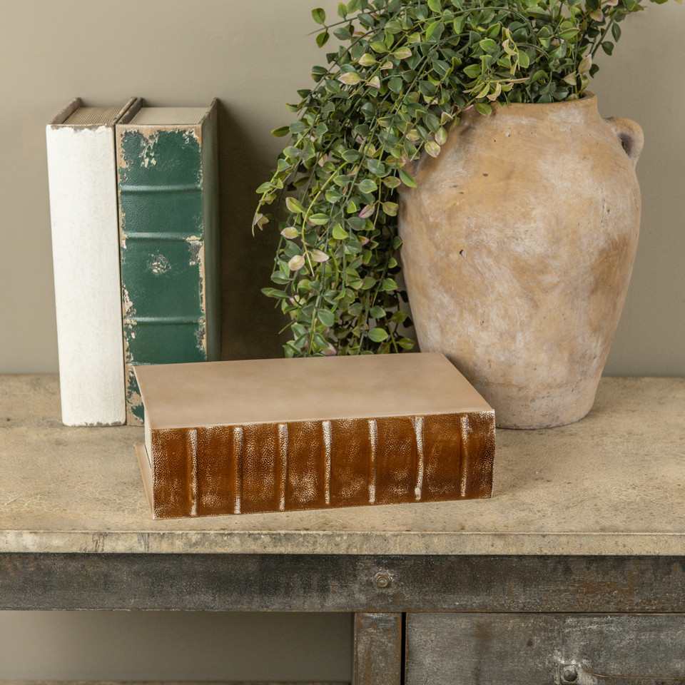 TAN VINTAGE BOOK BOX
