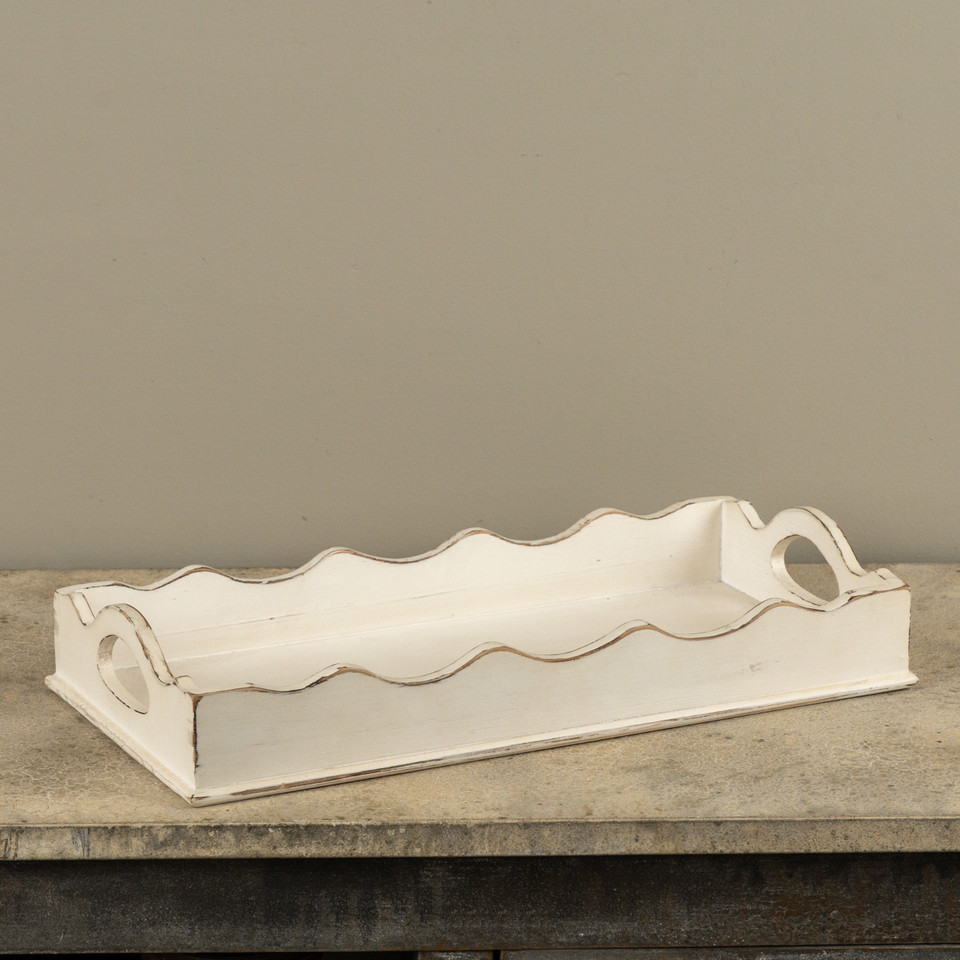 CREAM WOODEN TRAY