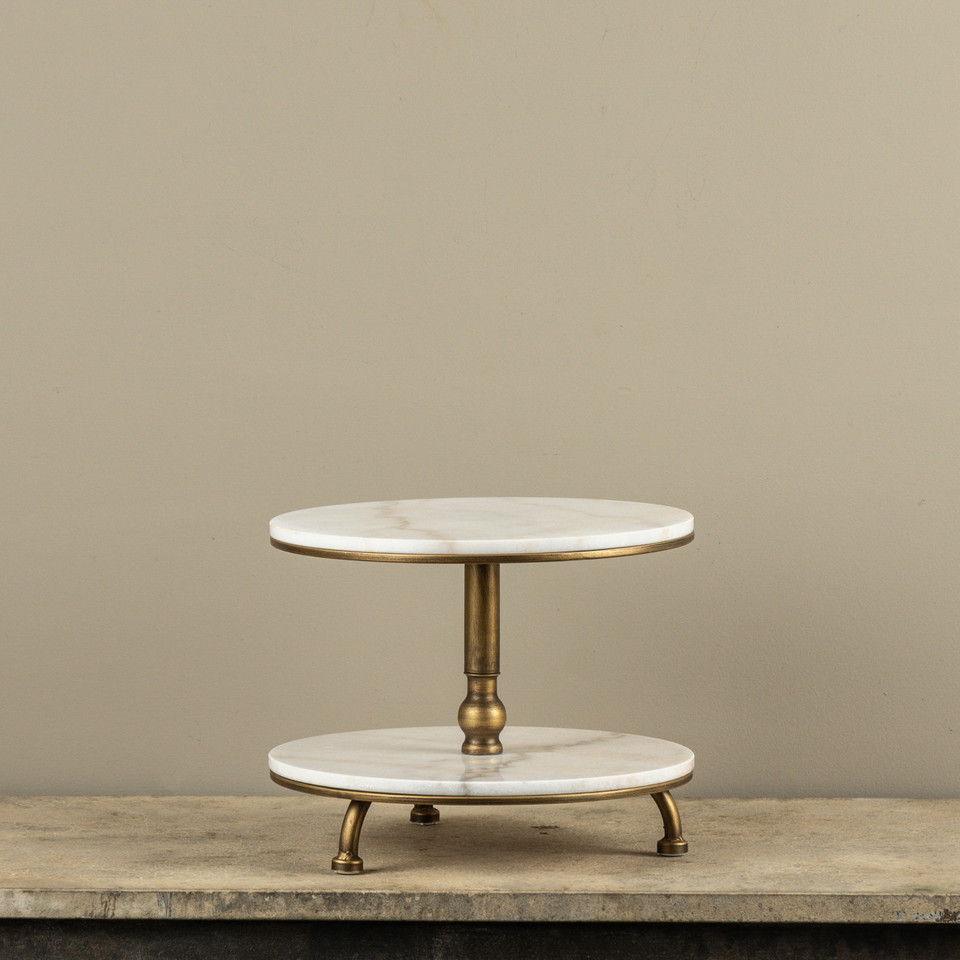 TWO TIER GOLD & MARBLE RISER