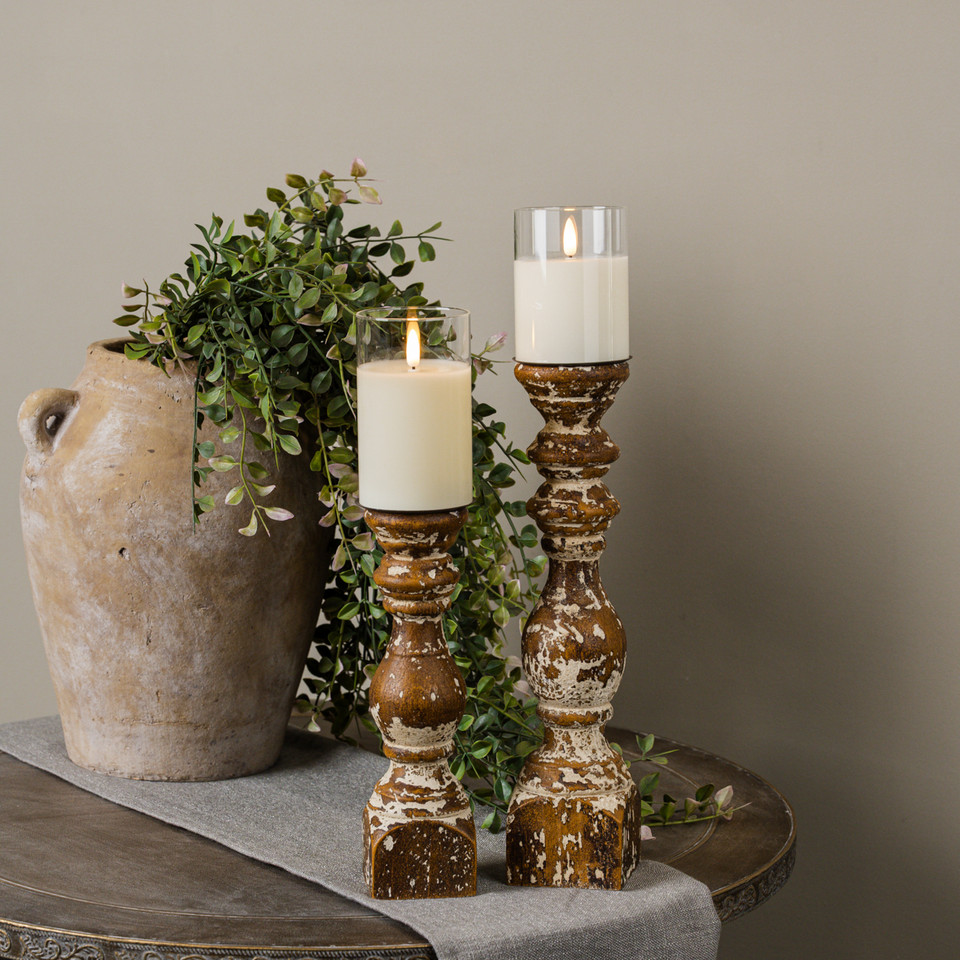 14" STEPHANIE PILLAR CANDLE HOLDER