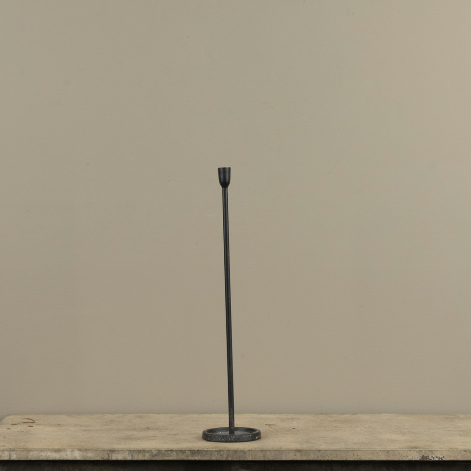 20.25" BLACK NEWTON TAPER CANDLESTICK