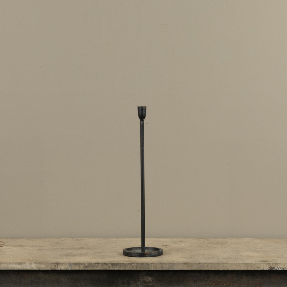 16.25" BLACK NEWTON TAPER CANDLESTICK