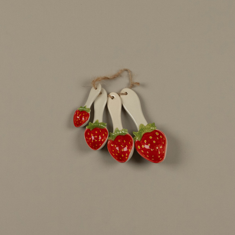 SET/ 4 STRAWBERRY MEASURING SPOONS