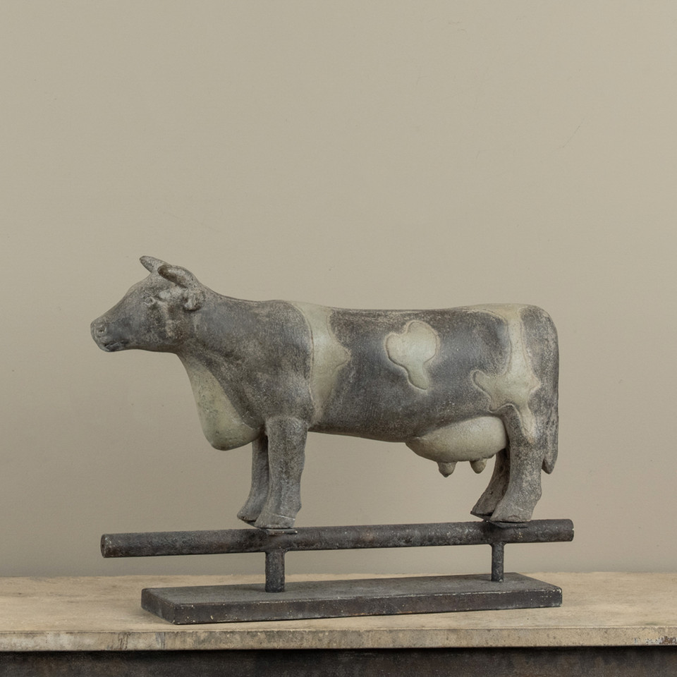 21" COW WEATHERVANE ON BASE