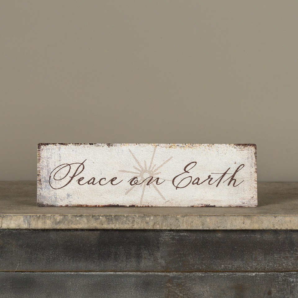 12" TABLETOP PEACE ON EARTH SIGN