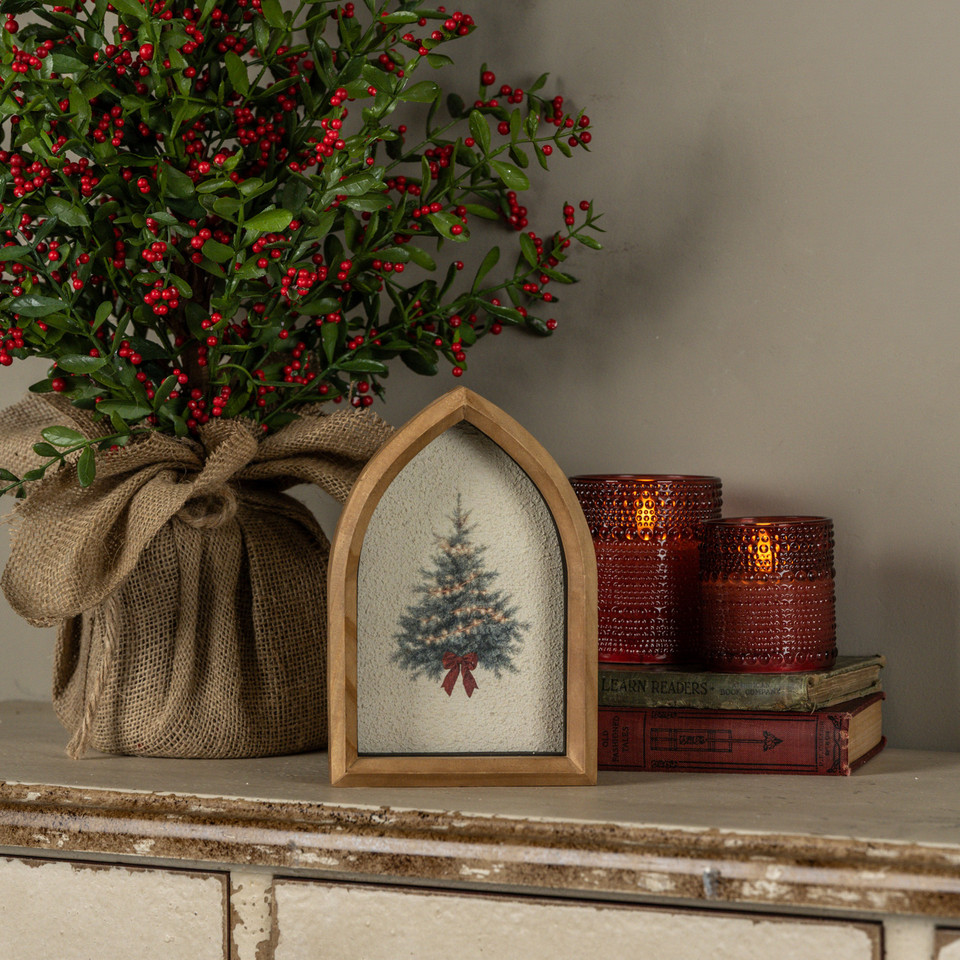 8"  LIGHTED TREE FRAMED TABLETOP SIGN