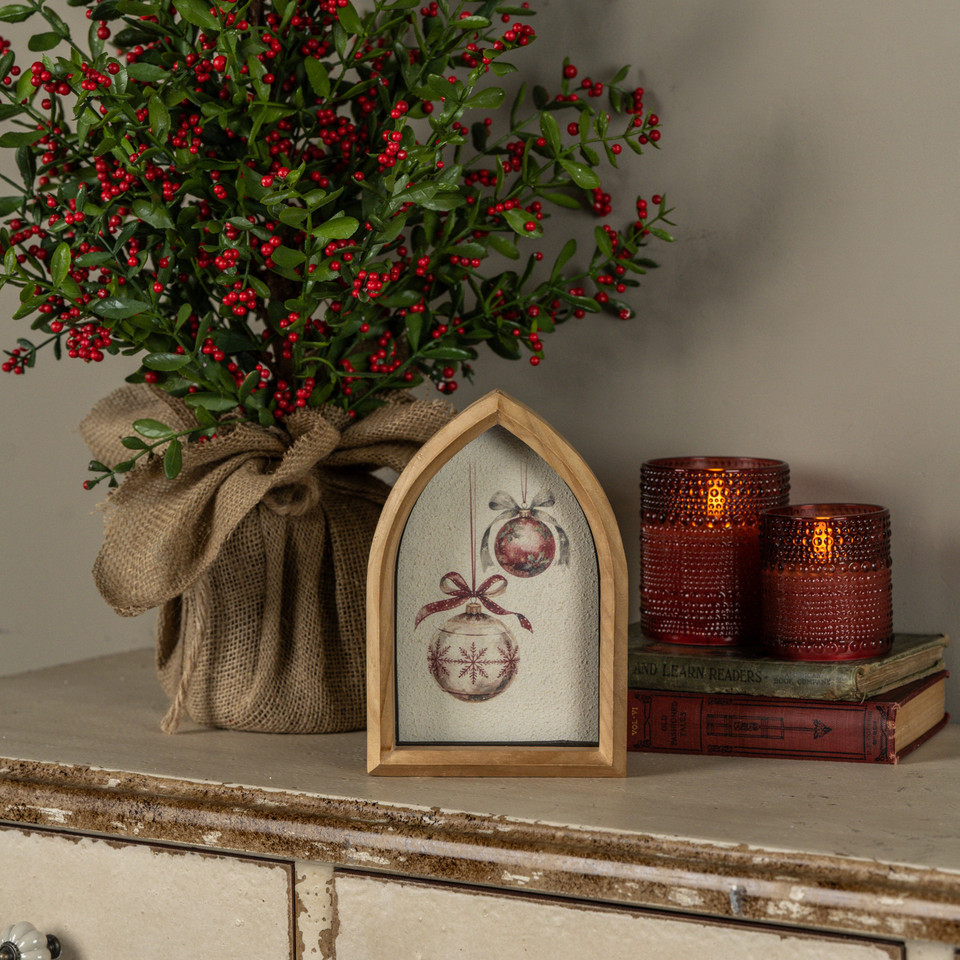 8" ORNAMENTS FRAMED TABLETOP SIGN