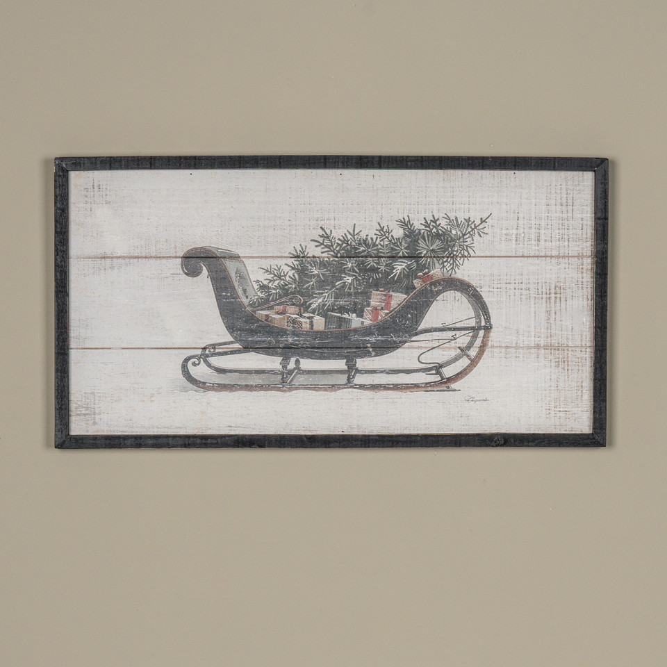 24" LOADED SLEIGH FRAMED PRINT