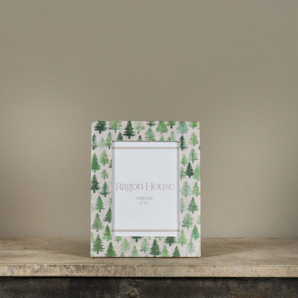 5" X 7" GREEN TREES PHOTO FRAME
