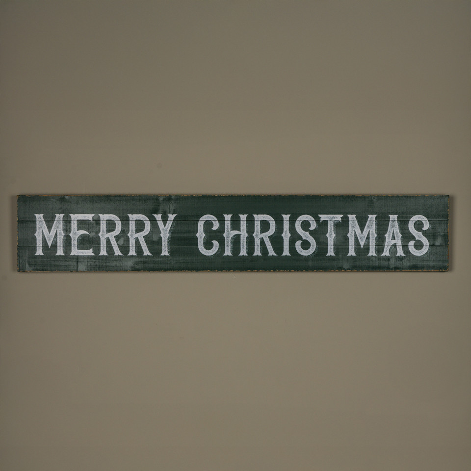 63.5" HORIZONTAL GREEN MERRY CHRISTMAS SIGN