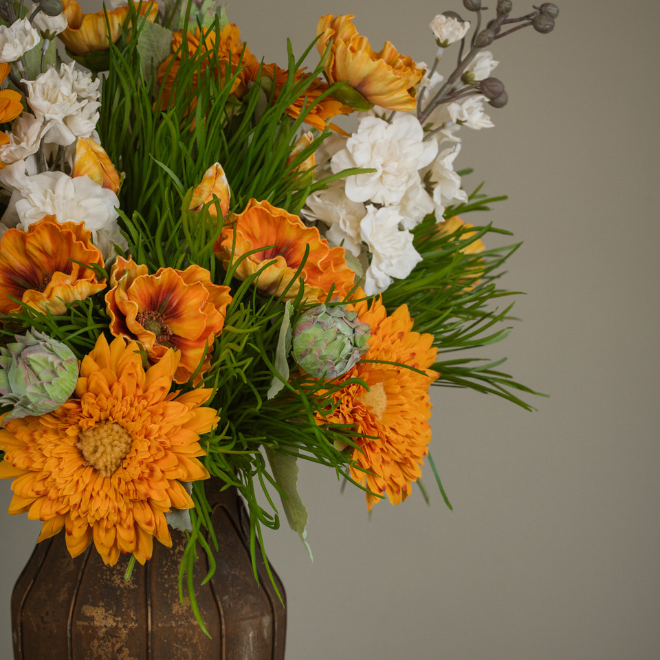 18.25" ORANGE SUNFLOWER SPRAY