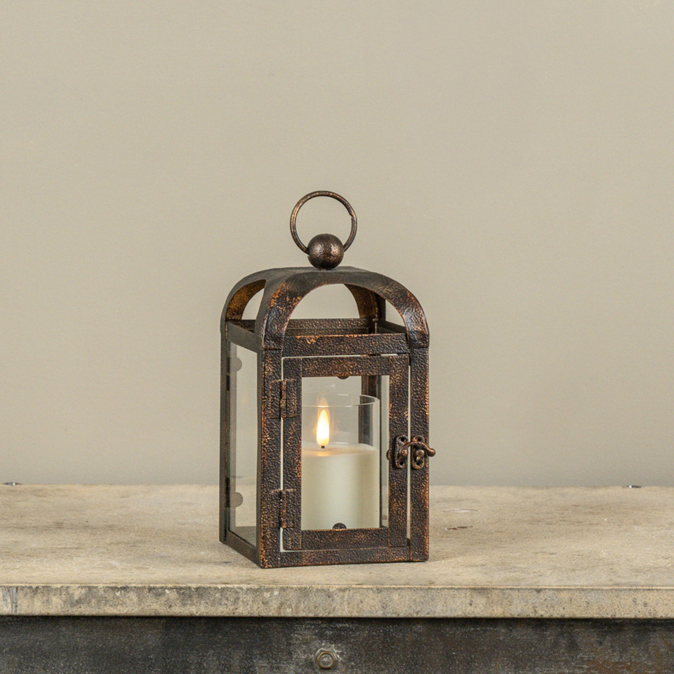 8.5" BRONZE ARCHED LANTERN