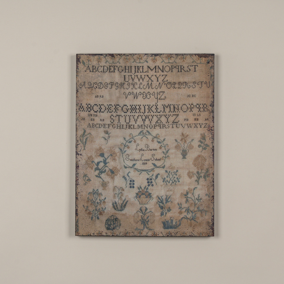 24" VINTAGE SAMPLER PRINT