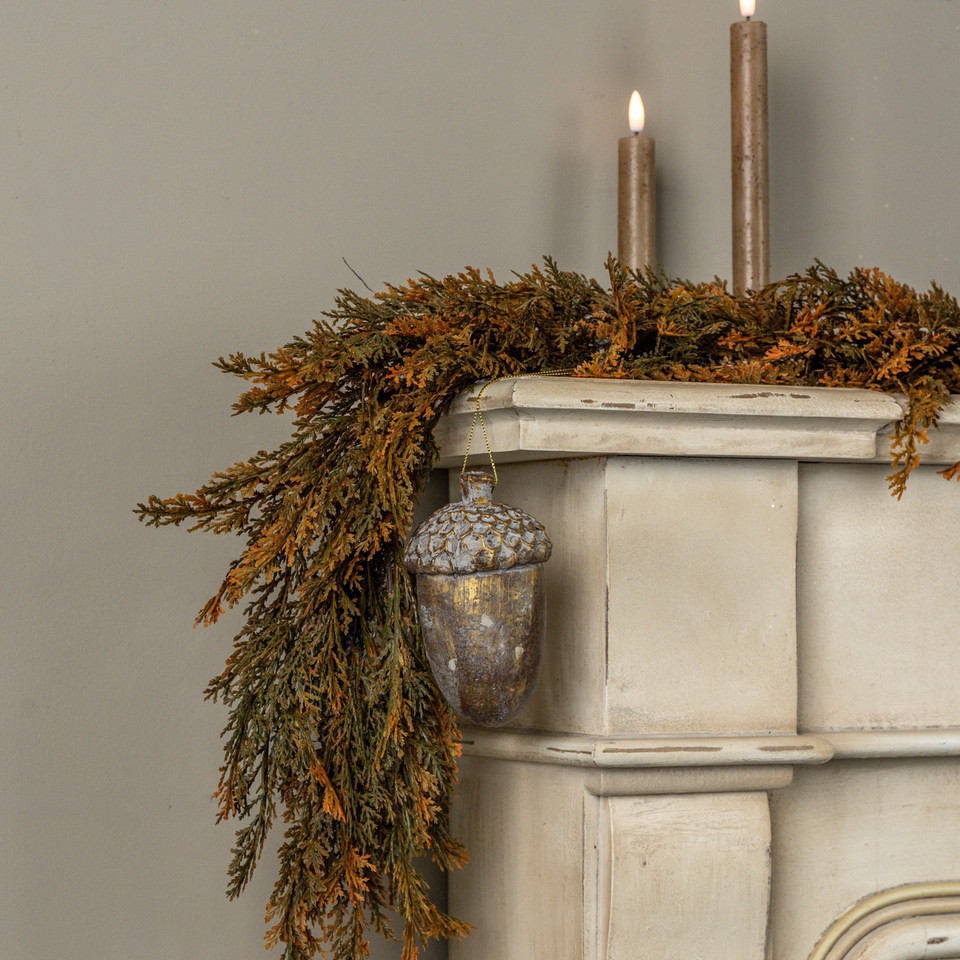 AGED ACORN ORNAMENT