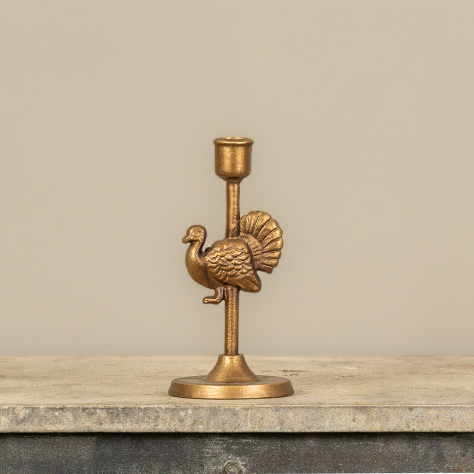 8" GOLD TURKEY TAPER CANDLE HOLDER