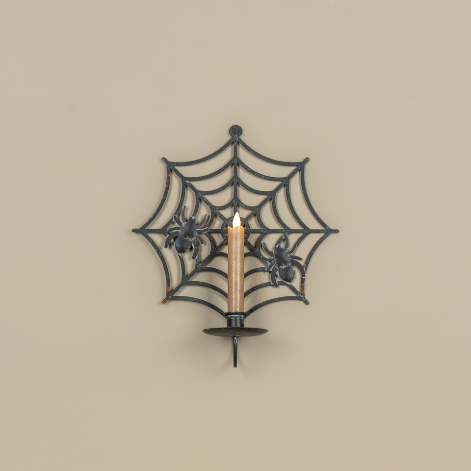 SPIDER WEB TAPER CANDLE WALL SCONCE