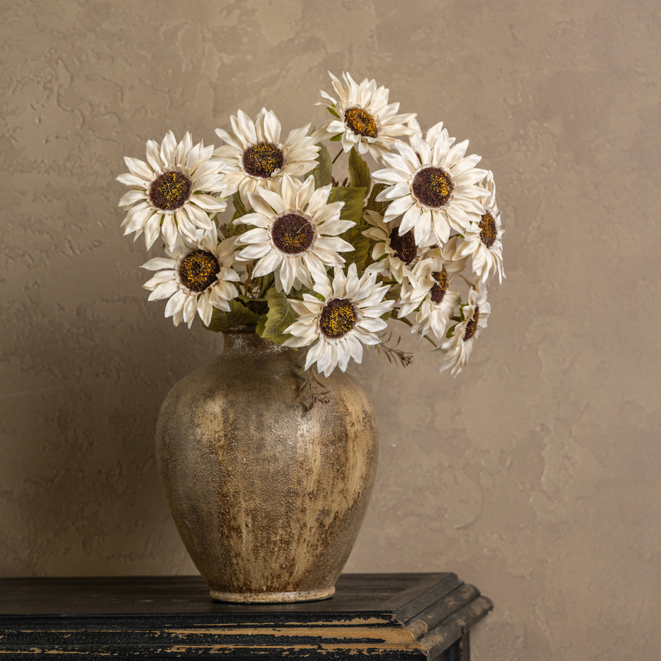 17" CREAM SUNFLOWER BUSH