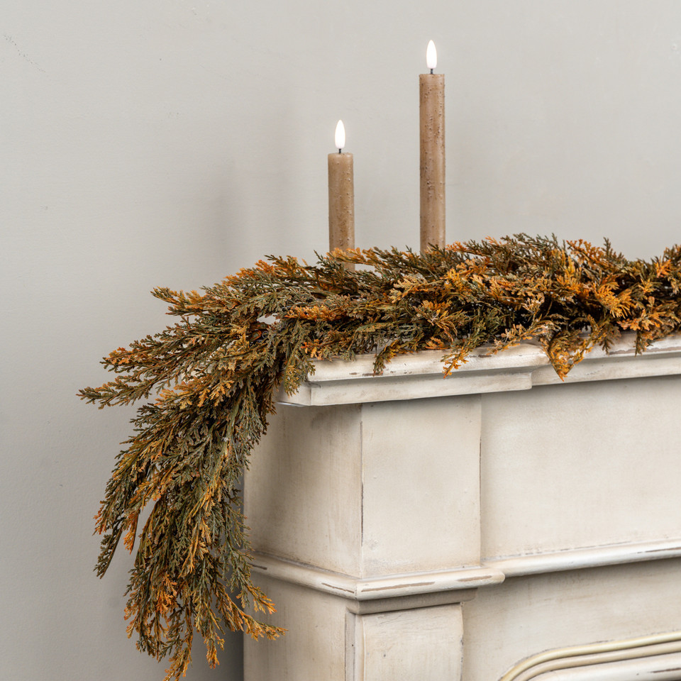 6' ORANGE TIPPED JUNIPER GARLAND