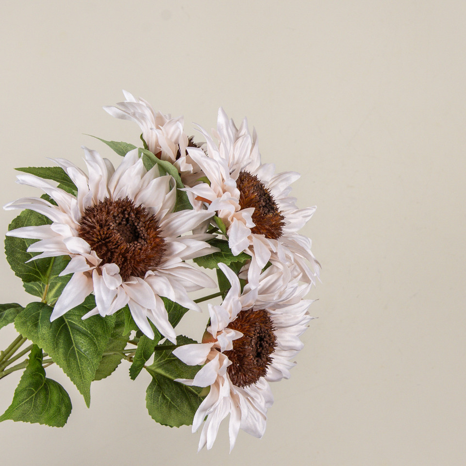 18.5" IVORY SUNFLOWER BUSH