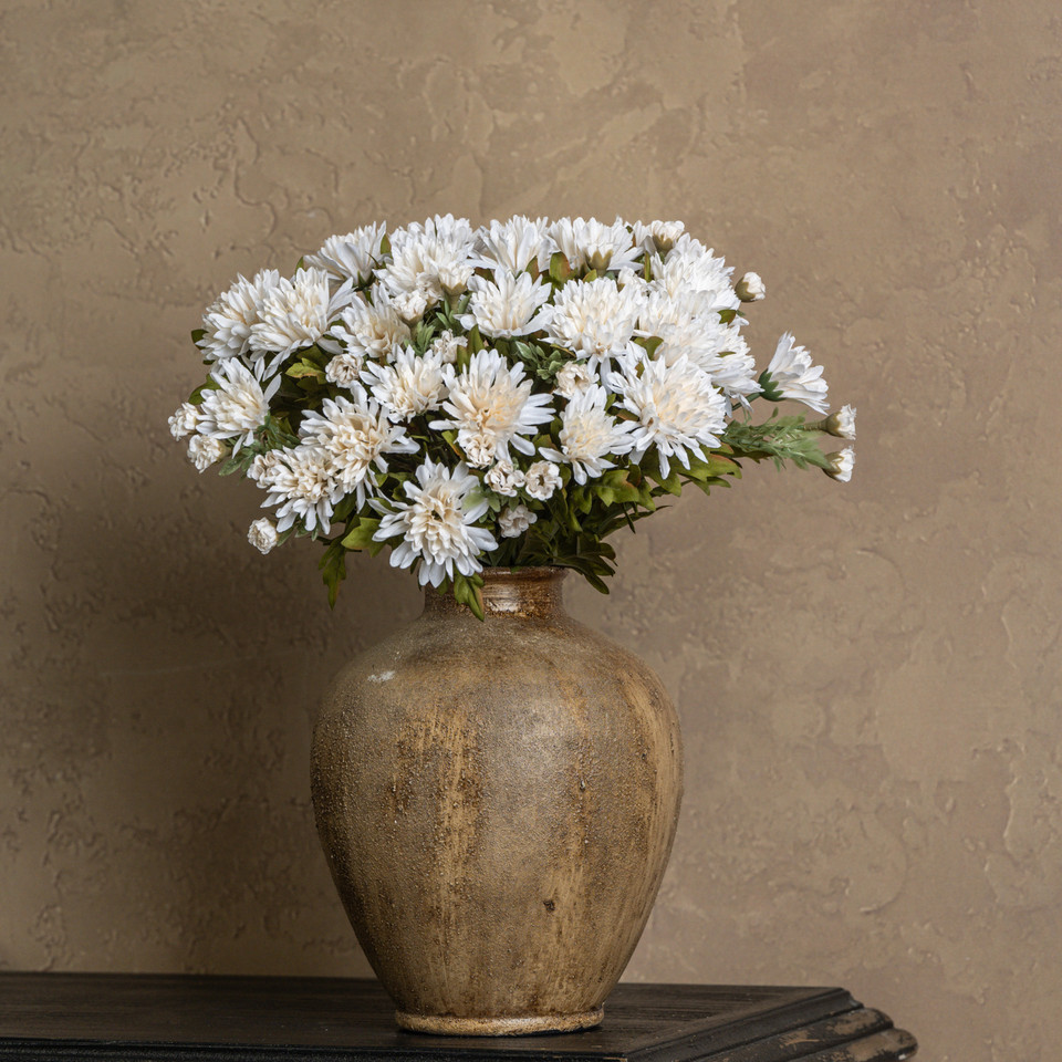 15.5" CREAM MUM BUSH
