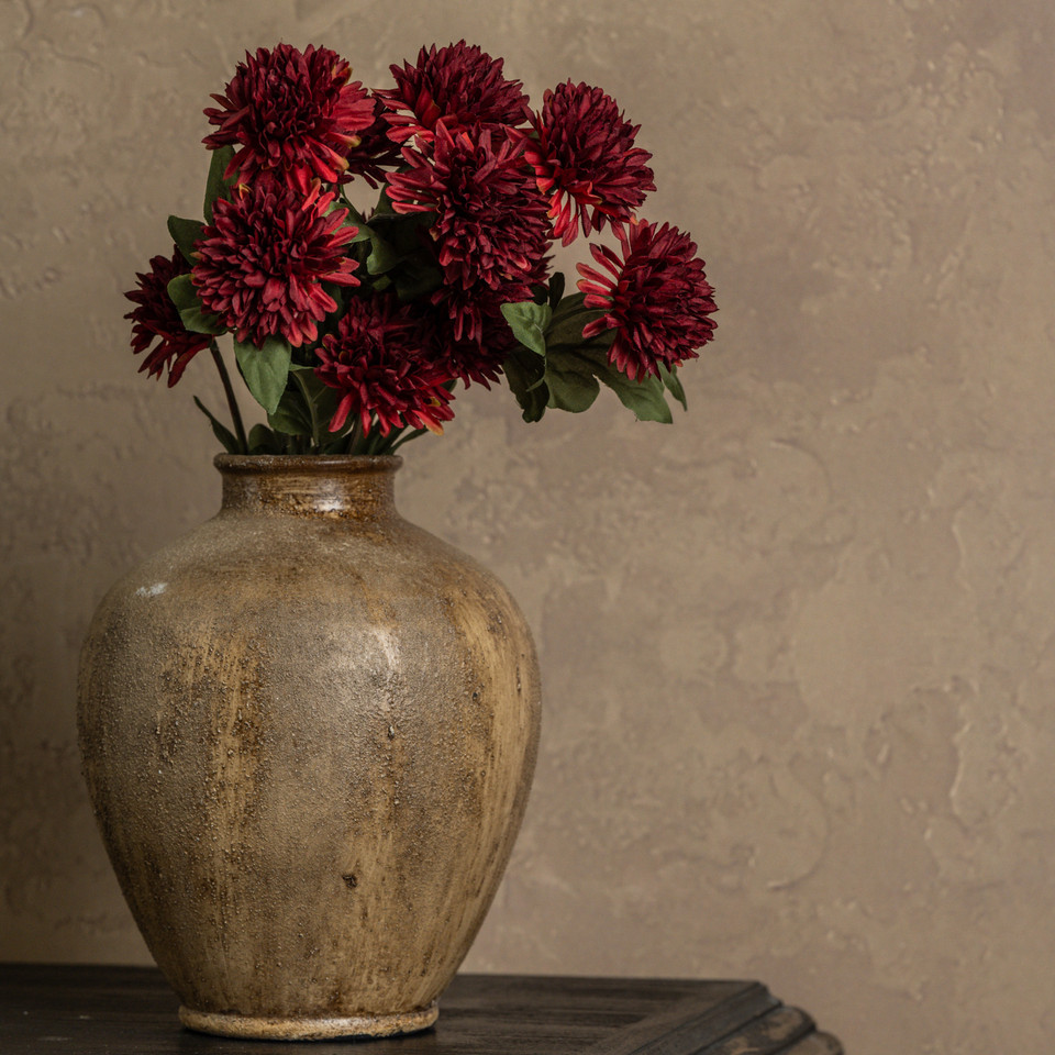 23" BURGUNDY MUM SPRAY