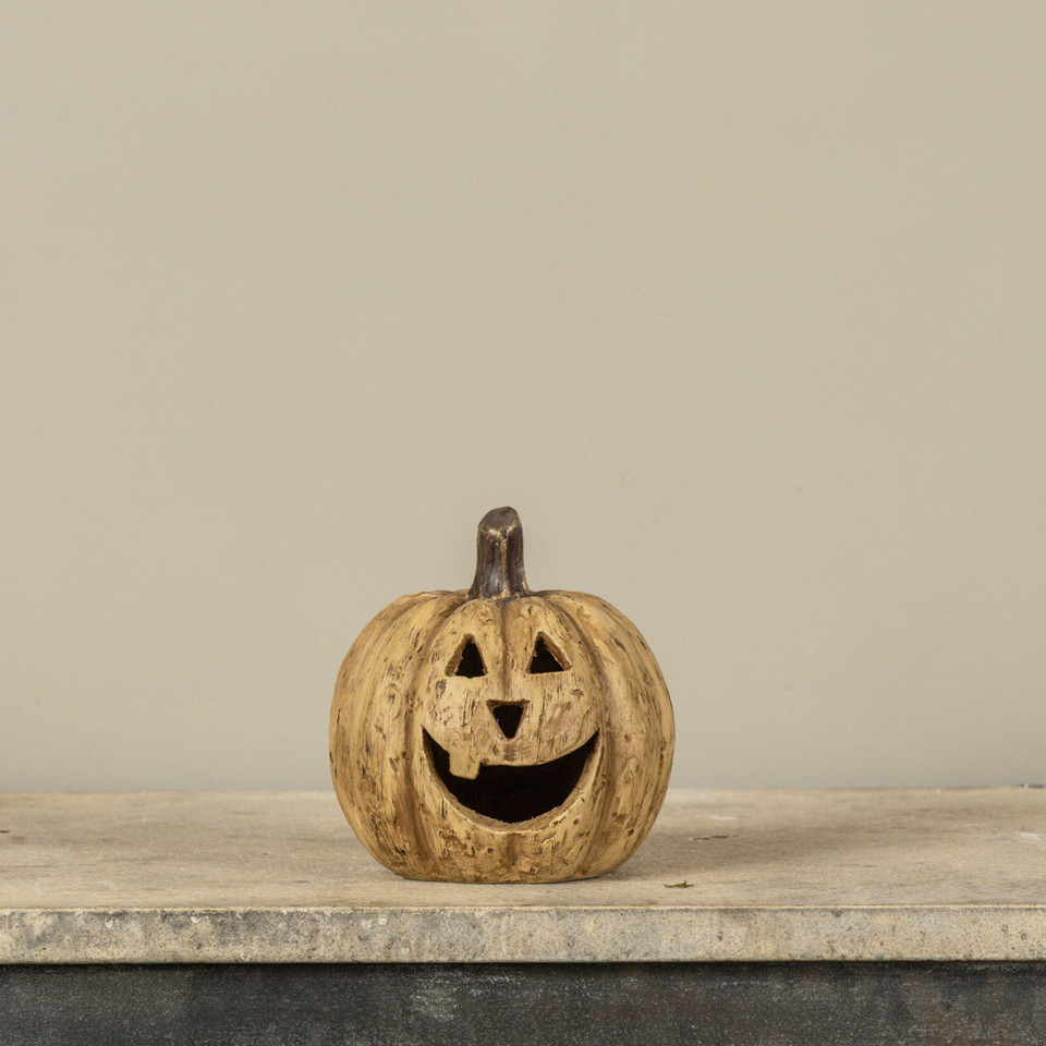 5.5" BEIGE BIG MOUTH PUMPKIN