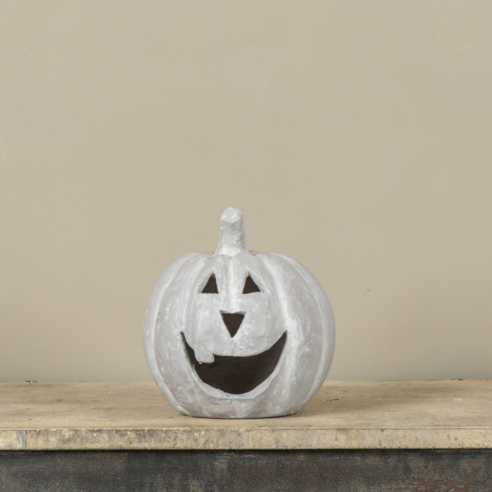 8" GREY BIG MOUTH PUMPKIN