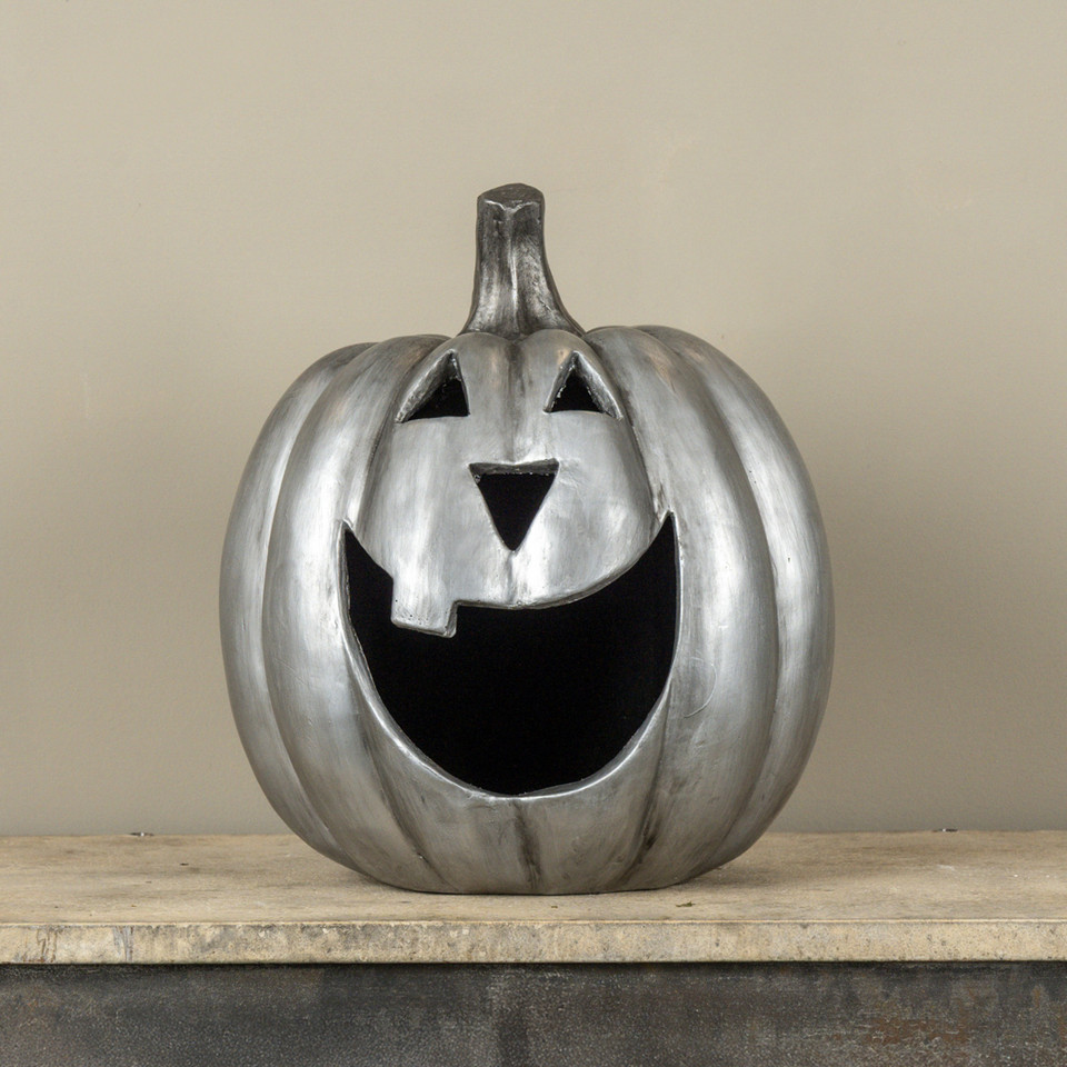15" SILVER BIG MOUTH PUMPKIN