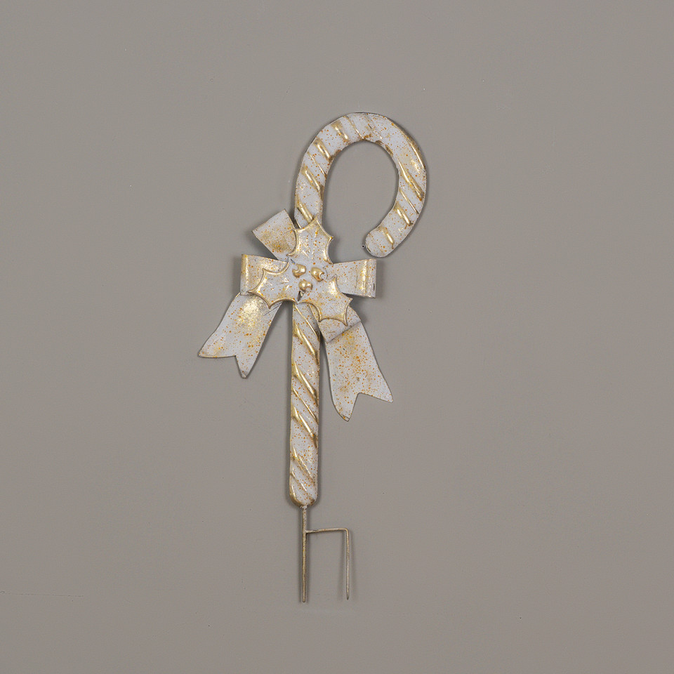 28.75" GOLD CANDY CANE STAKE