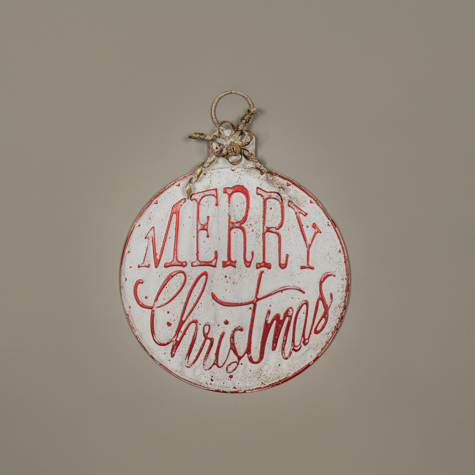 21" MERRY CHRISTMAS ORNAMENT SIGN