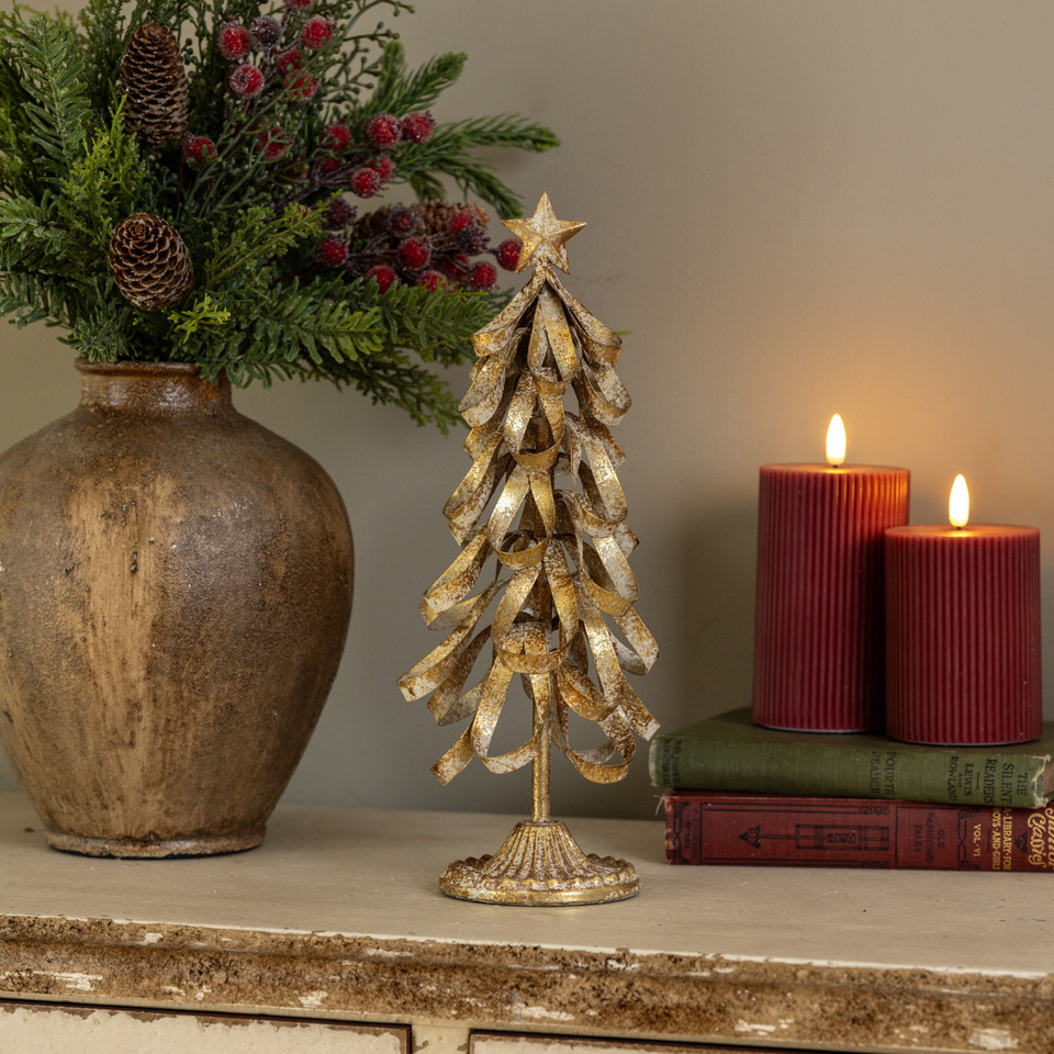 12.75" GOLD CHRISTMAS TREE