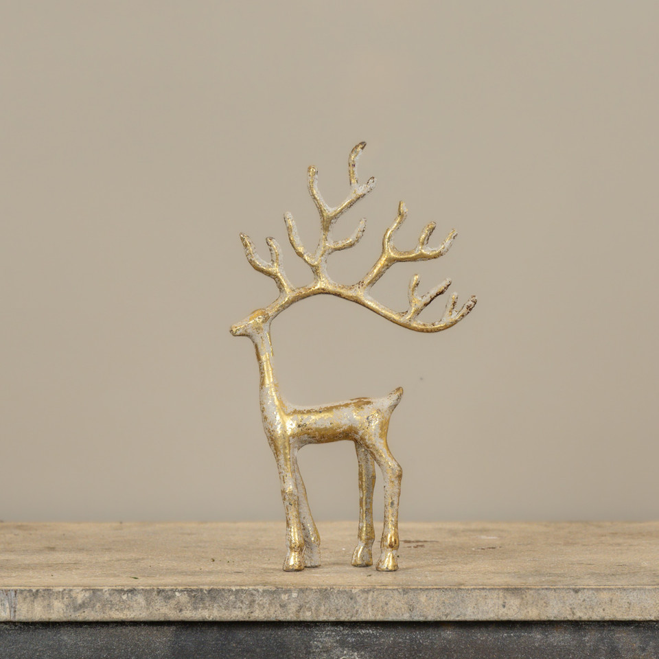 10.25" GOLD STANDING REINDEER