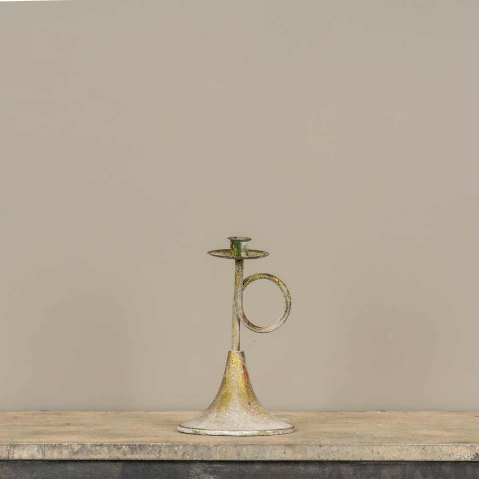 10" GOLD TRUMPET TAPER CANDLE HOLDER