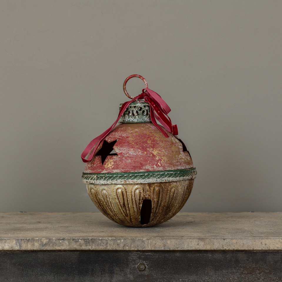 11.25" GOLD, GREEN & RED SLEIGH BELL