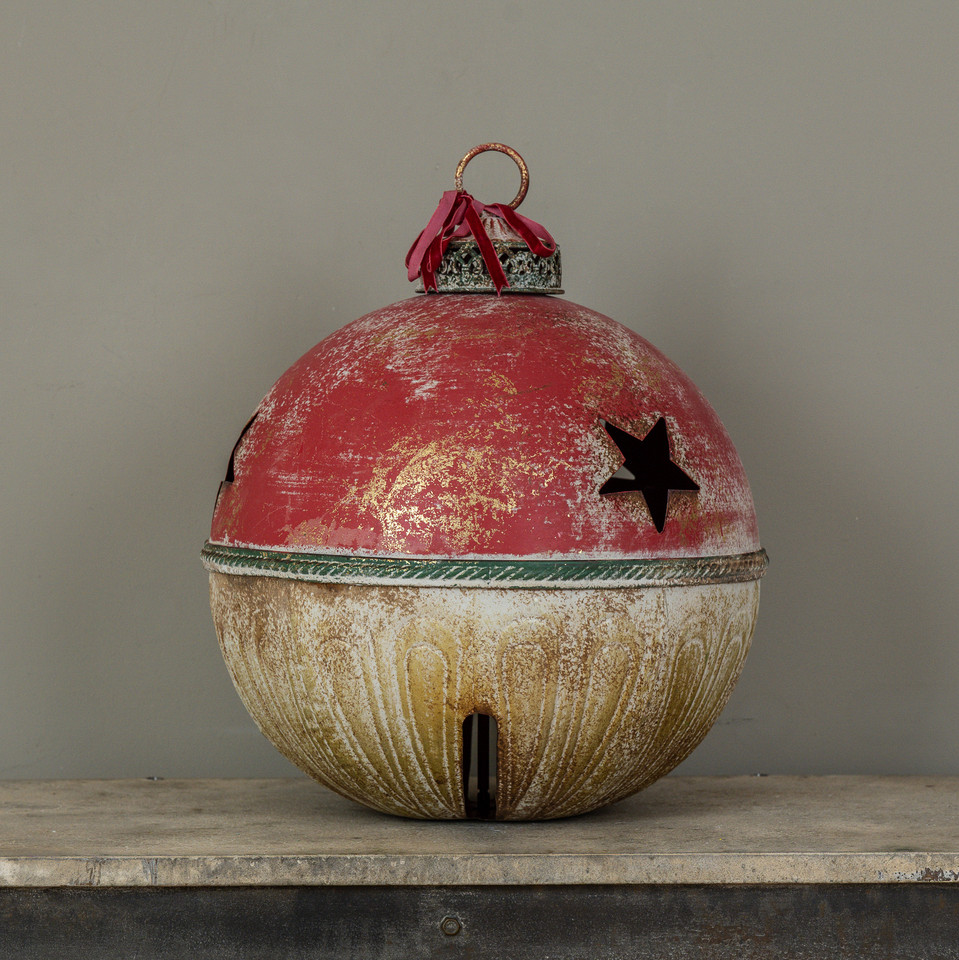 20.5" GOLD, GREEN & RED SLEIGH BELL