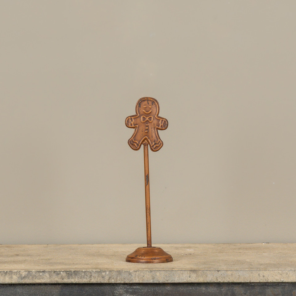 10.5" GOLD GINGERBREAD PLACE CARD HOLDER