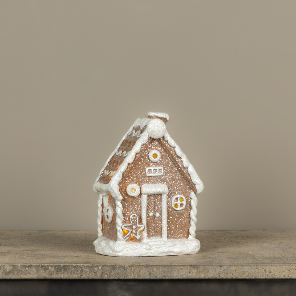 8" LIGHTED GINGERBREAD HOUSE